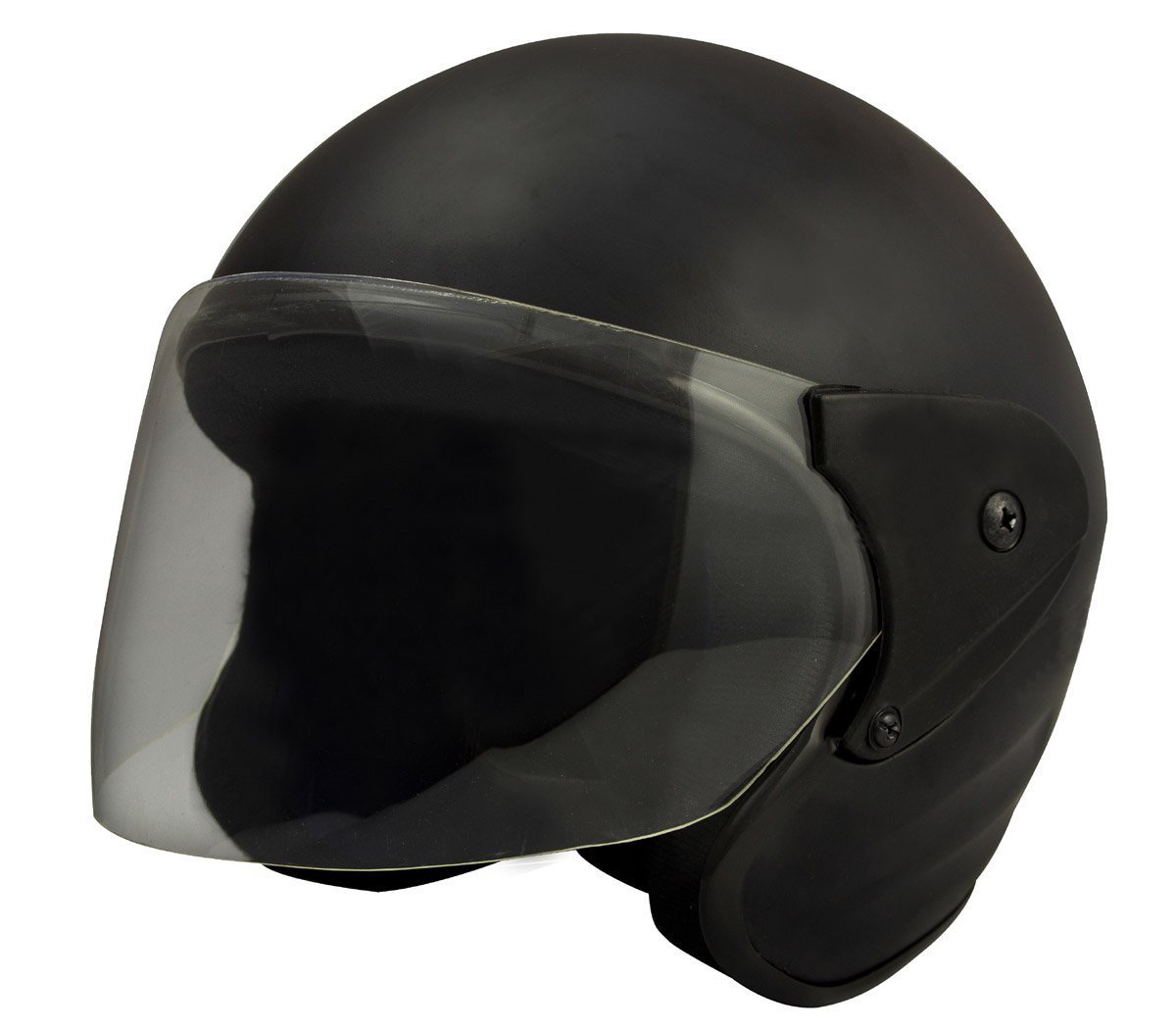 Deltz Speed (ISI Certified) Open Face Helmet (Black Matte) (Medium)