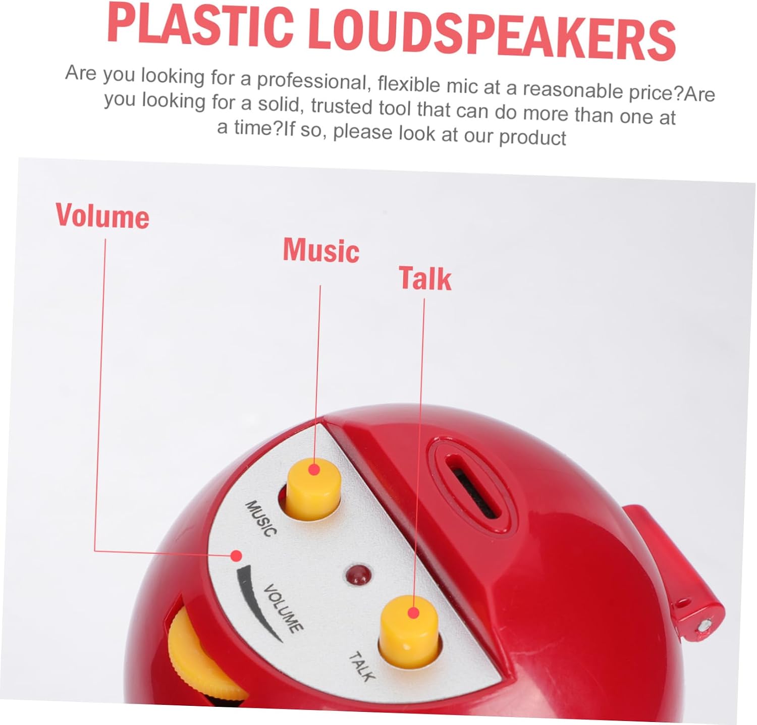 Mikikit Mini Handheld Electric Speaker Megaphone for Cheer Portable Publicity Sound Amplifier