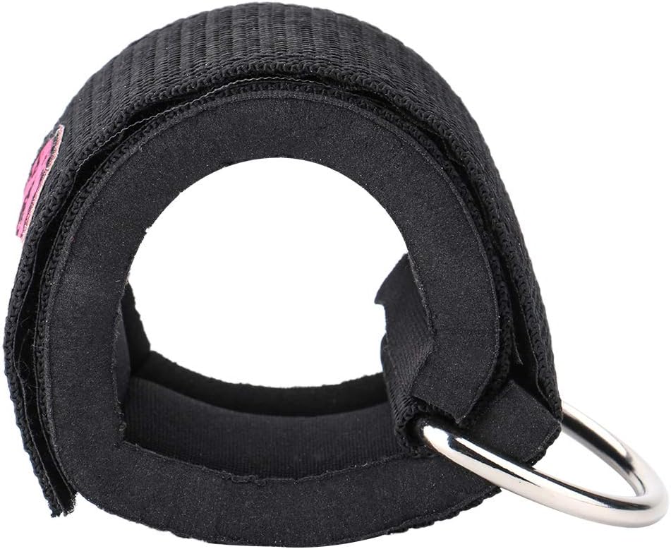 REEHUT Ankle Straps for Cable Machines (1 or 2 Pack) - Adjustable Sticky Strap - Prevent Recover from Ankle Sprains Stainless Steel D-Rings…