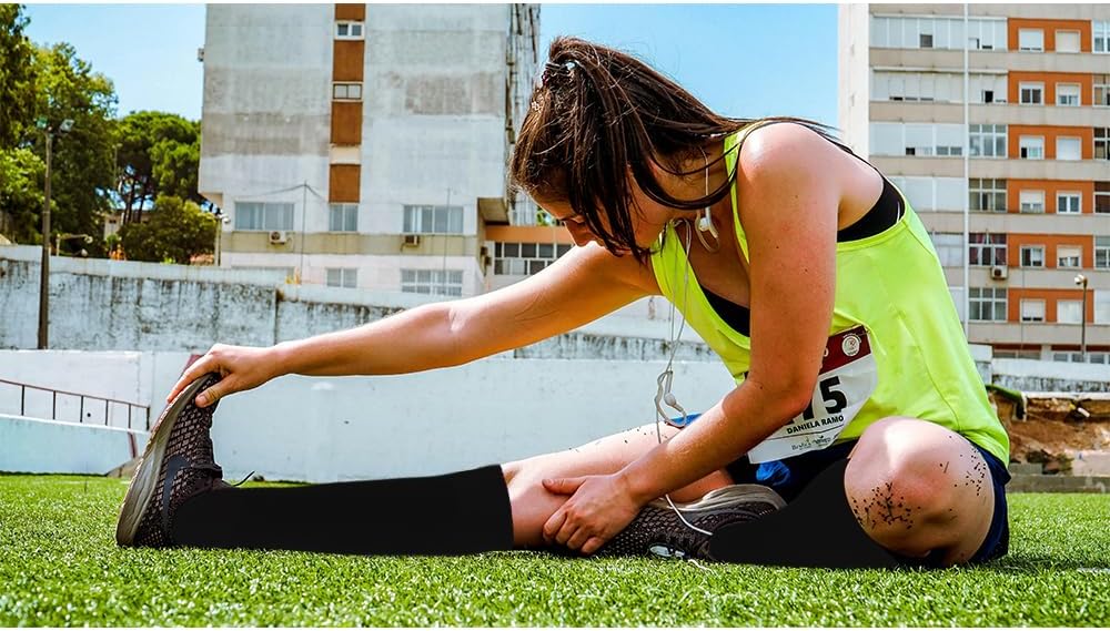 AOPRIE Baseball Socks Bulk Sport Athletic Socks Youth Knee High Long Tube Softball Football Soccer Team Sock Unisex Adult Women Man Blue Black Orange White, 4 Pack - Image 6