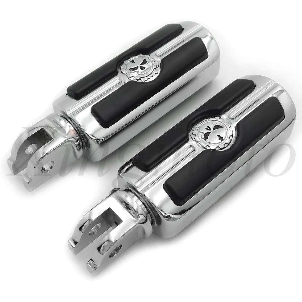 Amazon | HASkulle クローム ギア スカル フットペグ ハーレー