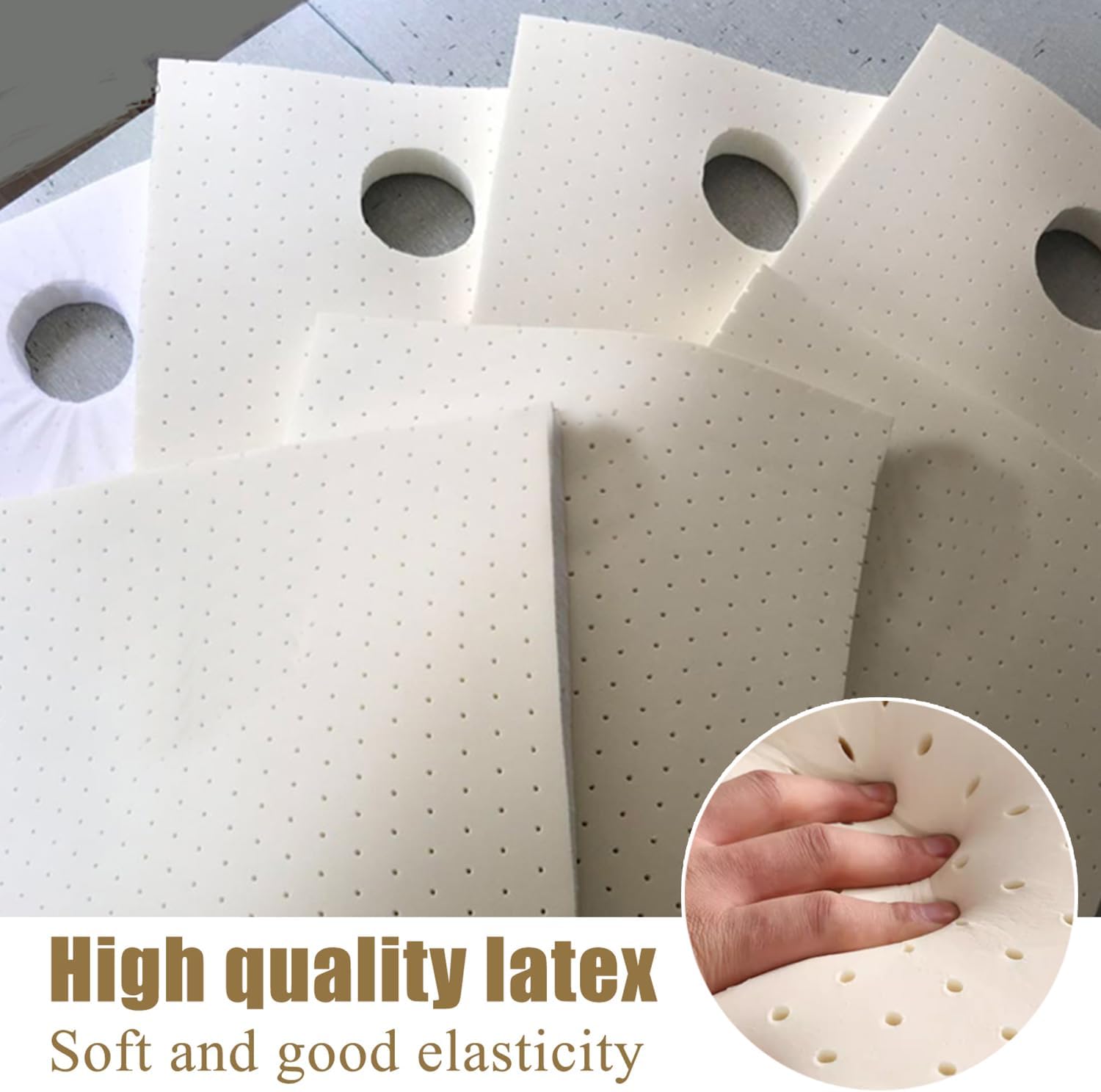 4cm(1.6in),60 * 175cm, Premium Natural Latex Mattress Topper Massage Table Mattress Topper Thicken 4Cm/1.6In Lash Bed Topper with Removable Cover Breathable Help Relief Shoulder&Back Pain