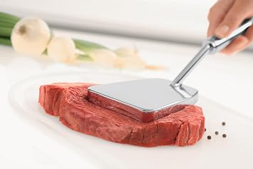Rosle 12819 Stainless Steel Meat Pounder Tenderizer for Plating Meat & Fish