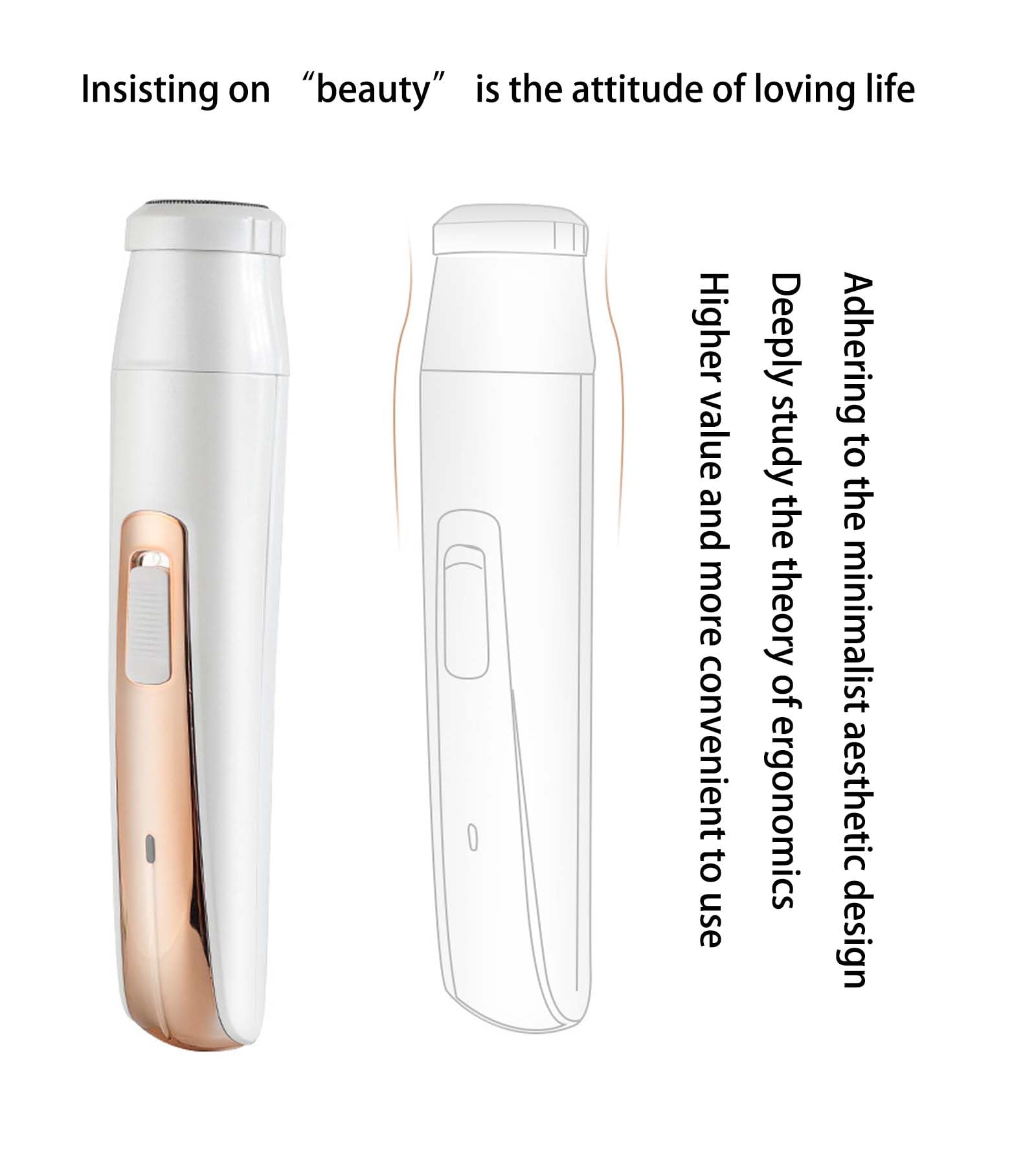 Maquinilla de afeitar eléctrica para mujer, afeitadora facial, removedor de vello facial, recortadora eléctrica de bikini para piernas, maquinilla de afeitar de viaje para cejas, orejas, nariz