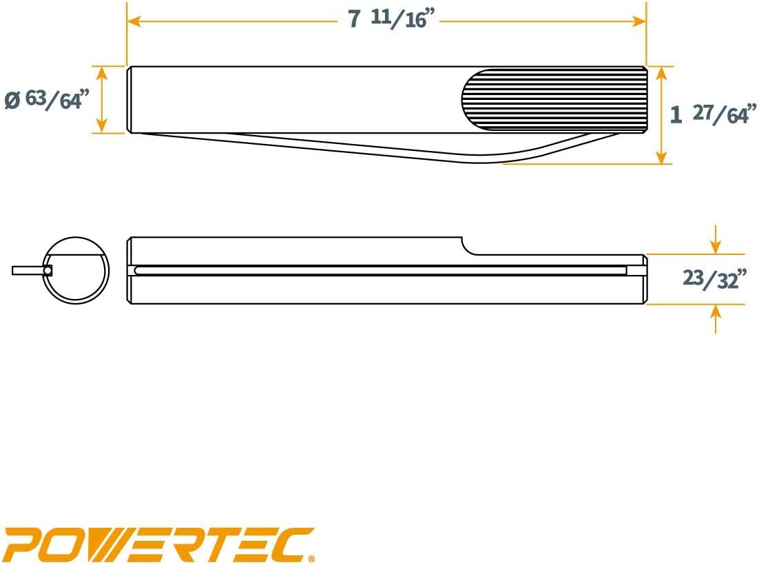 POWERTEC 71490 1-Inch Extra Heavy Duty Steel Bench Dogs – 2 Pack