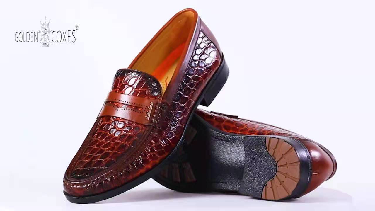 Mens 10 Golden Coxes Golden Coxes Alligator Leather Loafers Mens Size 10 M | eBay main image 3