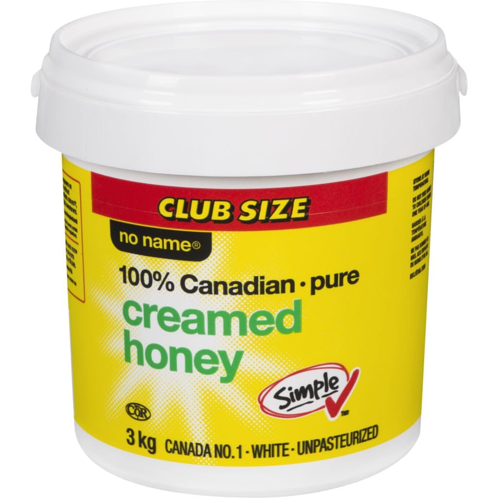 NO NAME Pure Creamed Honey 3kg/6.6 lbs, Imported from Canada}