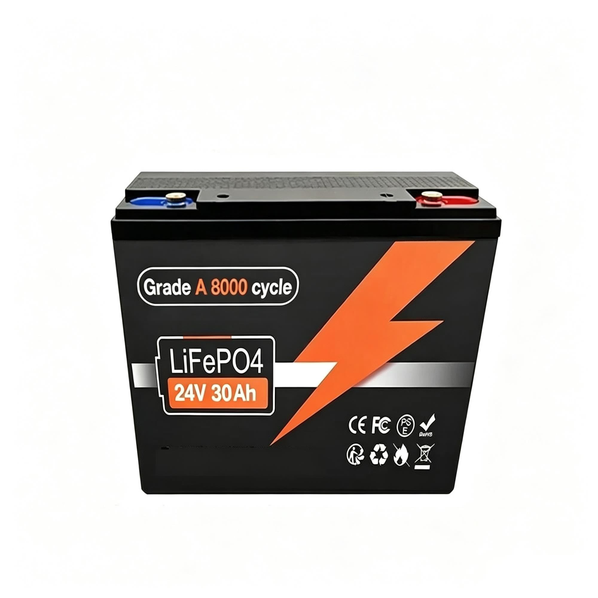 Batería LiFePO4 de 24V 30Ah incorporada 30A BMS Recargable