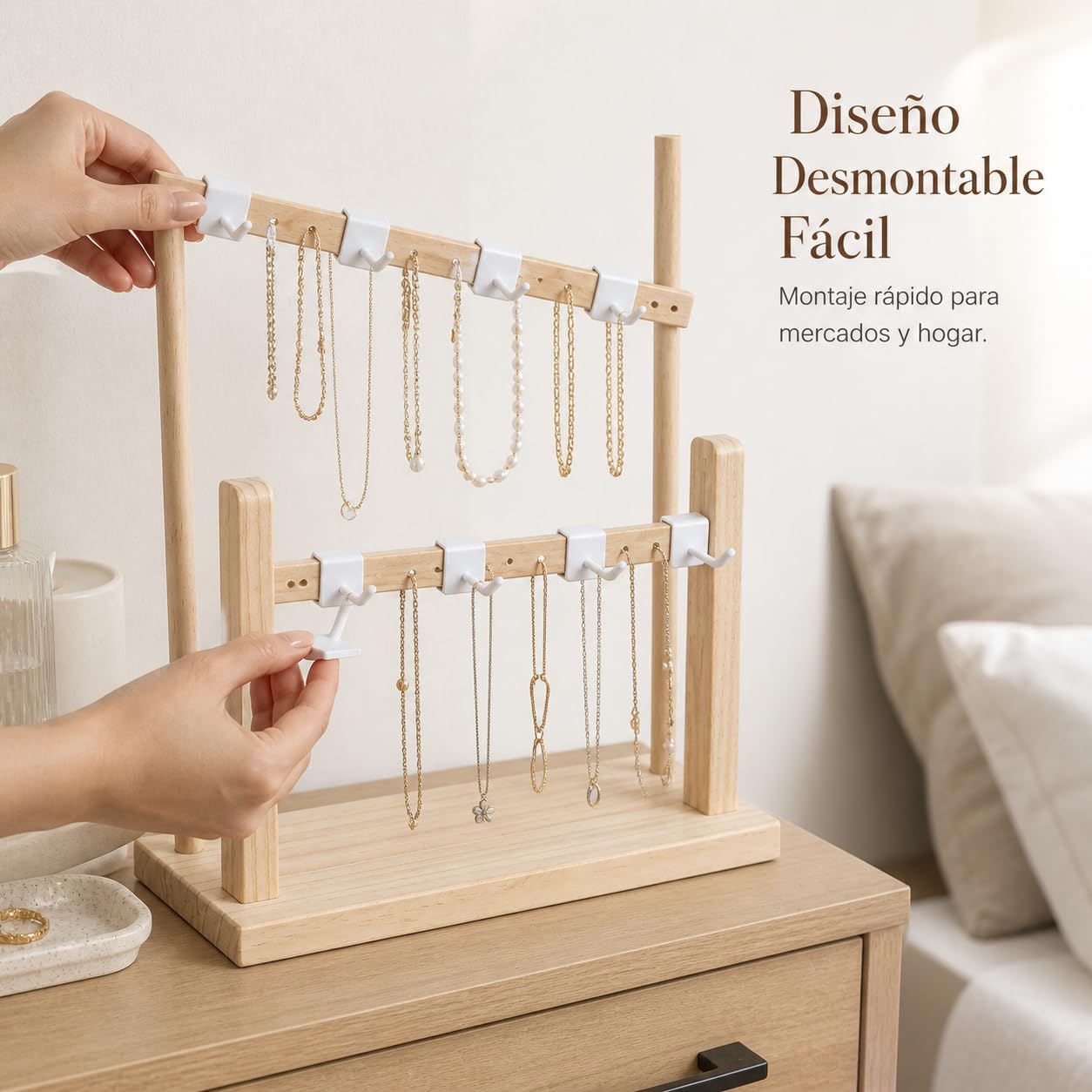 Présentoir à en Bois, Double, style to 3