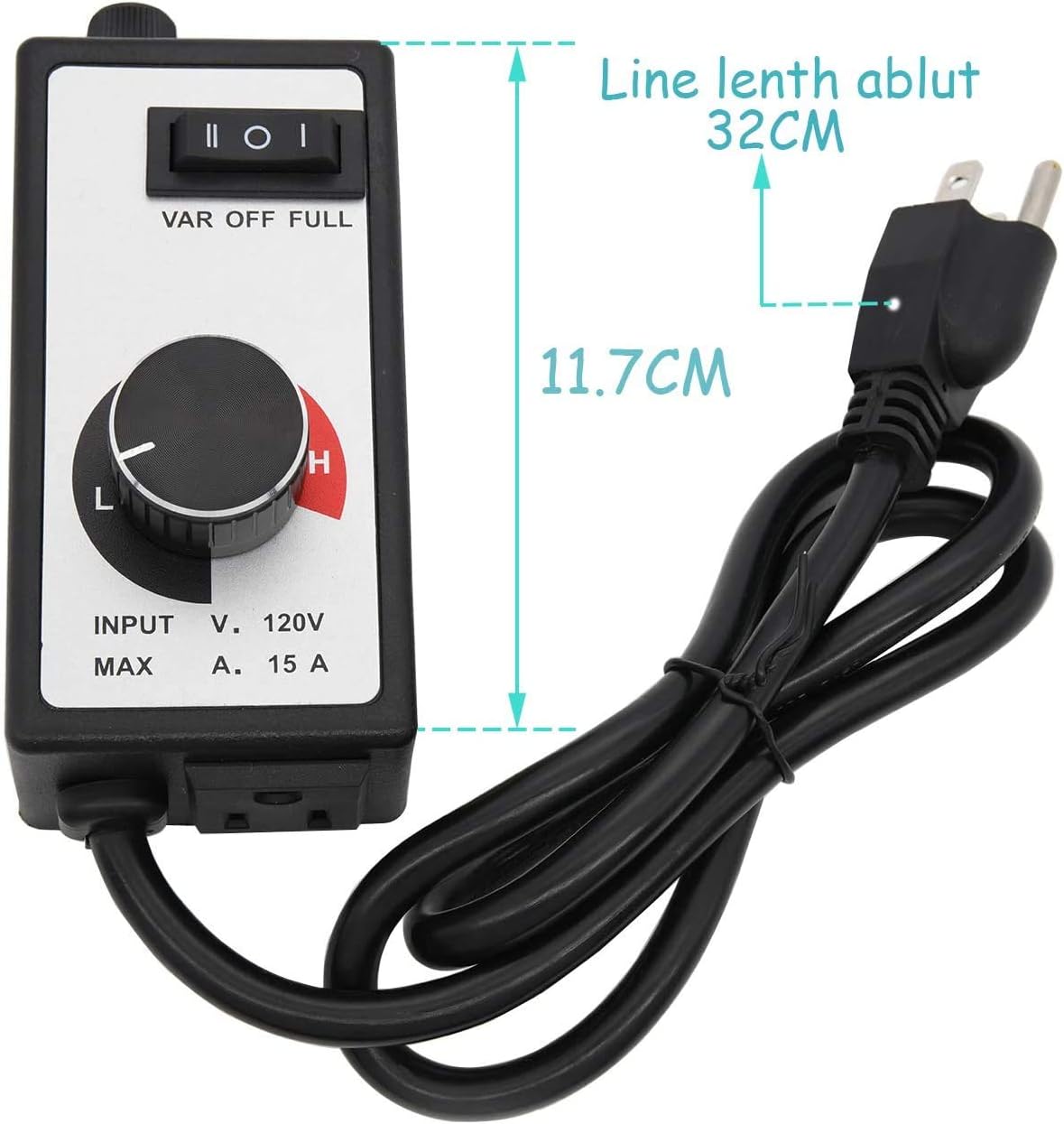 JOD Router Fan Variable Speed Controller Control for Electric Motor Rheostat AC 120 Power from 500w to 1800w Adjuster - - 