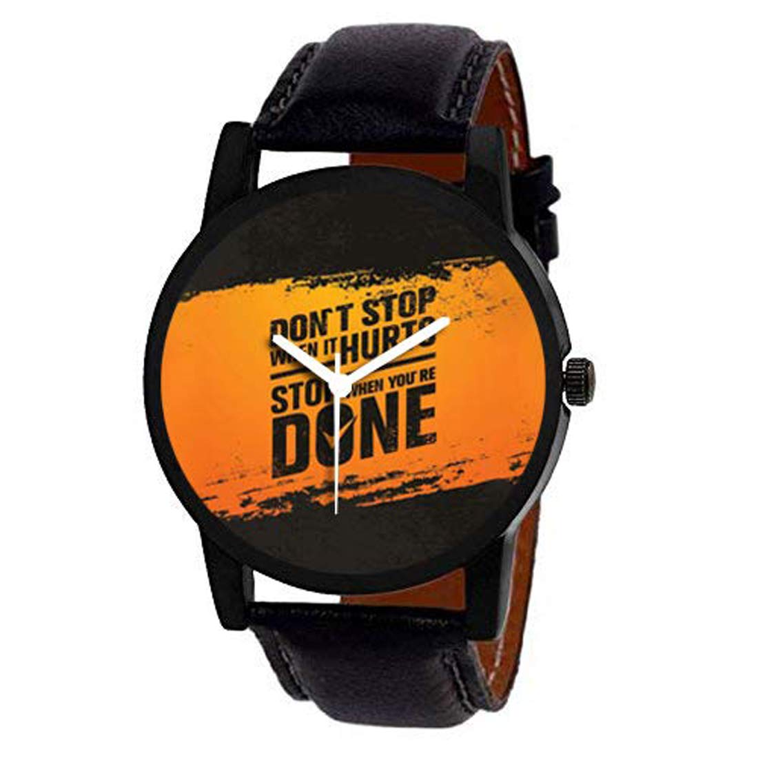 Jack Klein Black Trending Stylish Orange Dial Black Strap Analog Wrist Watch for Men & Boys (B07QSVGS3T) Amazon Price History, Amazon Price Tracker