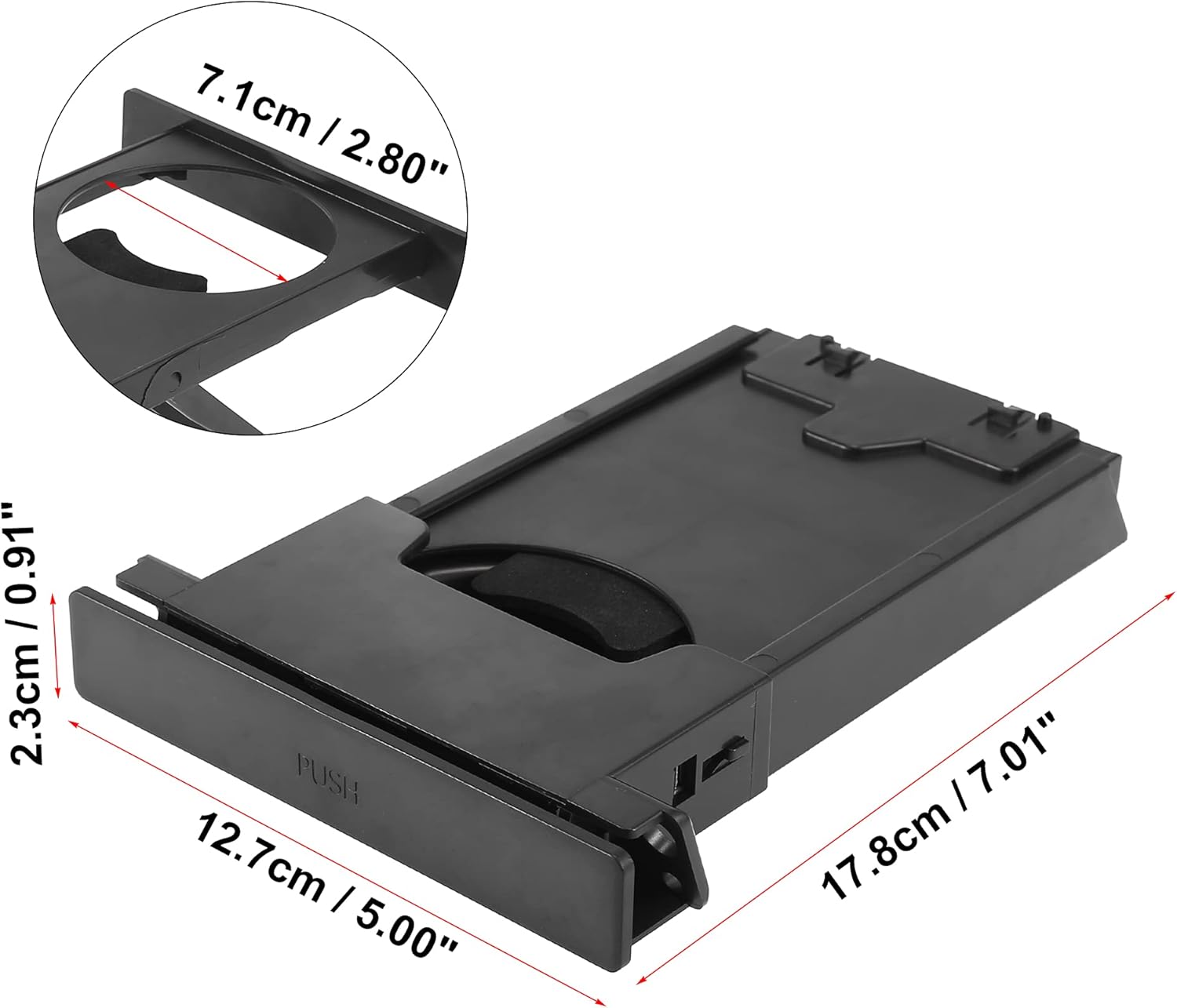 X AUTOHAUX Car Center Console Cup Holder for Toyota Land Cruiser for Lexus LX450 55620-60010 5562060010 Black