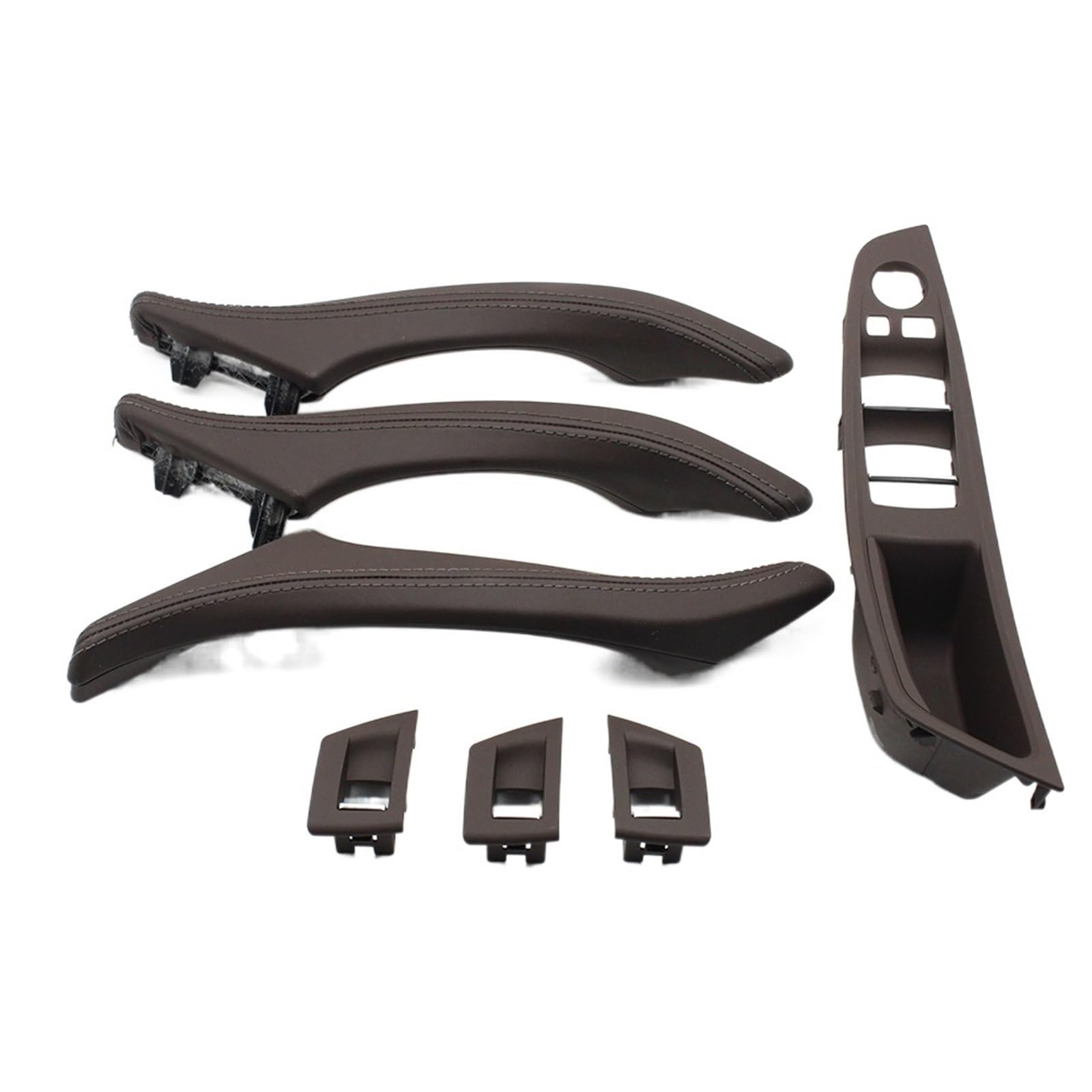 OEXRIGRU Car Interior Door Handles for BMW 5 Series F10 F11 F18 520 523 525 528 530 2010-2017 RHD Car Interior Door Handle Assembly 7PCS Set(Model A Moka)