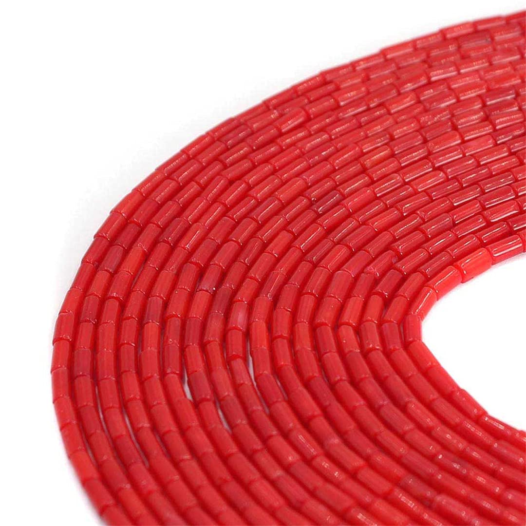 Sachet De 2 Tubes De Perles De Rocaille Mates Rouge Foncé Carmin/Corail - Neuf - Origine France