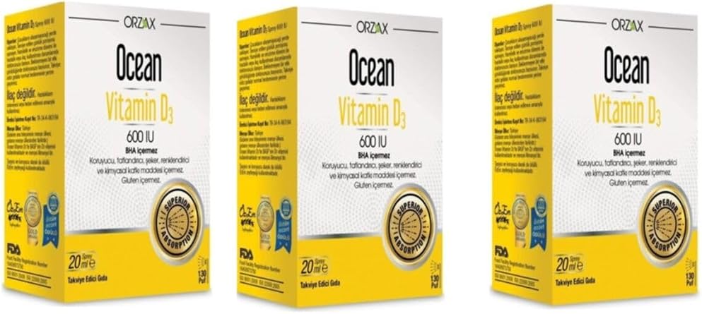 Ocean Vitamin D 600 Iu 20 Ml Spray 3 Pack P07113