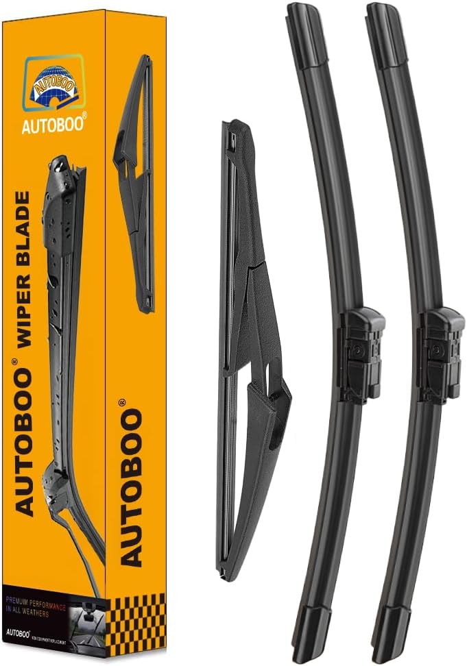 AUTOBOO 26"+23" Windshield Wipers with 12" Rear Wiper Blade Replacement for Mercedes Benz GL13-16 GL450 GL350 GL550 ML 12-15 ML350 ML550 ML63 GLE -Original Factory Quality (Pack of 3)