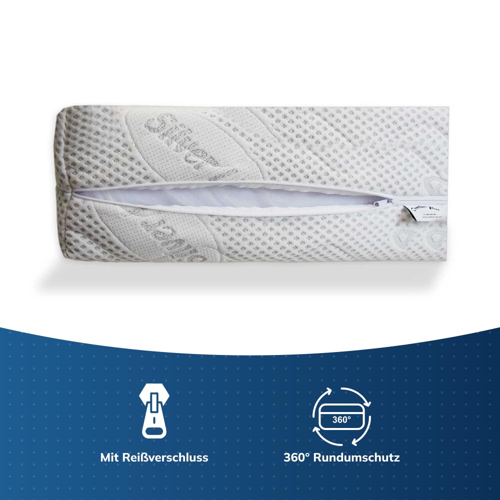 Silver Life Matratzenbezug, 90x200 cm, Waschbar bei 40°C, Soft Touch Technologie, Weiß (16cm)