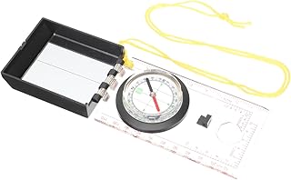 Sosoport Mapa Régua Bússola Equipamento De Viagem Equipamento De Sobrevivência Equipamento De Caminhada Ferramenta De Navegação De Sobrevivência Ferramenta De Mapeamento Bússola De Campo