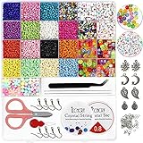 8500Pcs DIY Beads for Jewelry Making Kit Arts and Crafts for Kids Girls Adults Friendship Glass Seed...