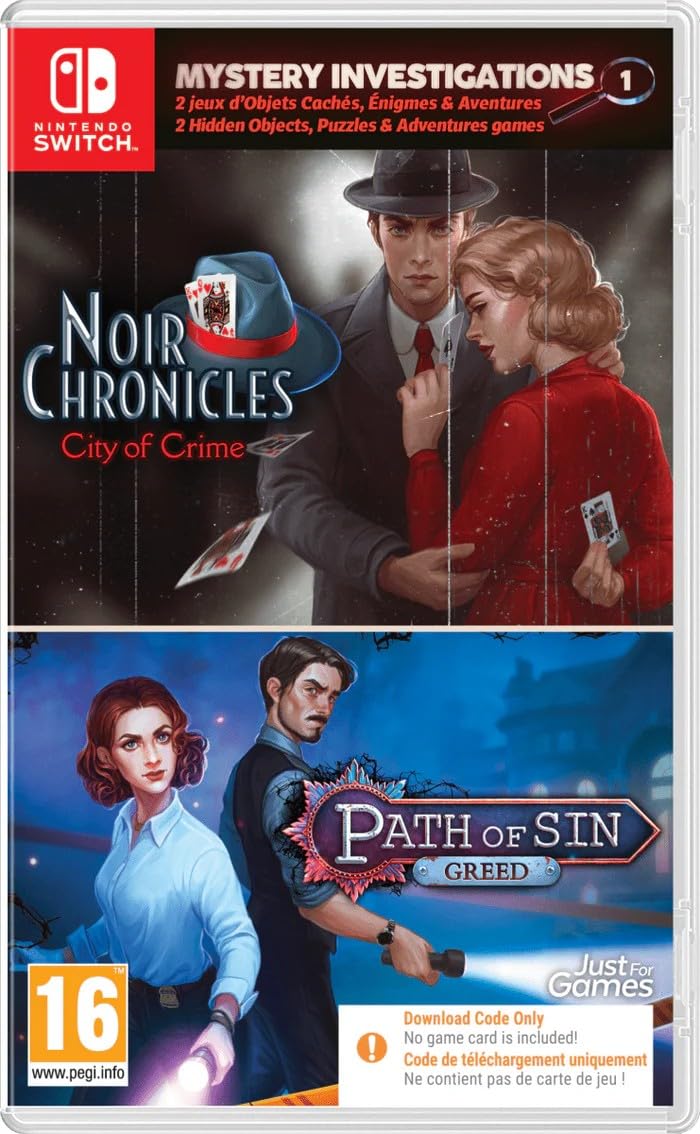 Mystery Investigations Nintendo SWITCH - Code de Téléchargement Uniquement. Ne contient pas de disque de jeu !