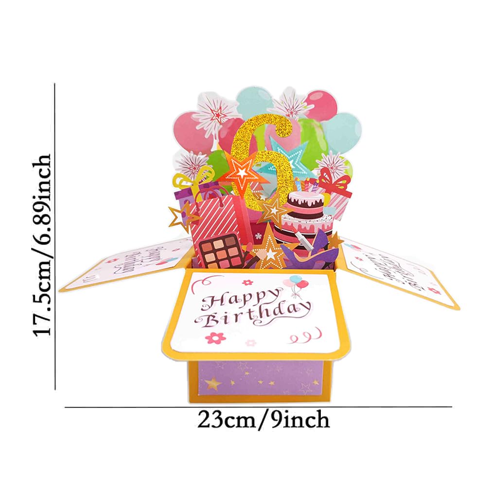 Biglietto pop-up personalizzato di buon compleanno per QUALSIASI ETÀ: aggiungi i numeri dell'età, biglietto pop-up fai da te, regalo di compleanno, auguri, ringraziamento, ricordo - Italia