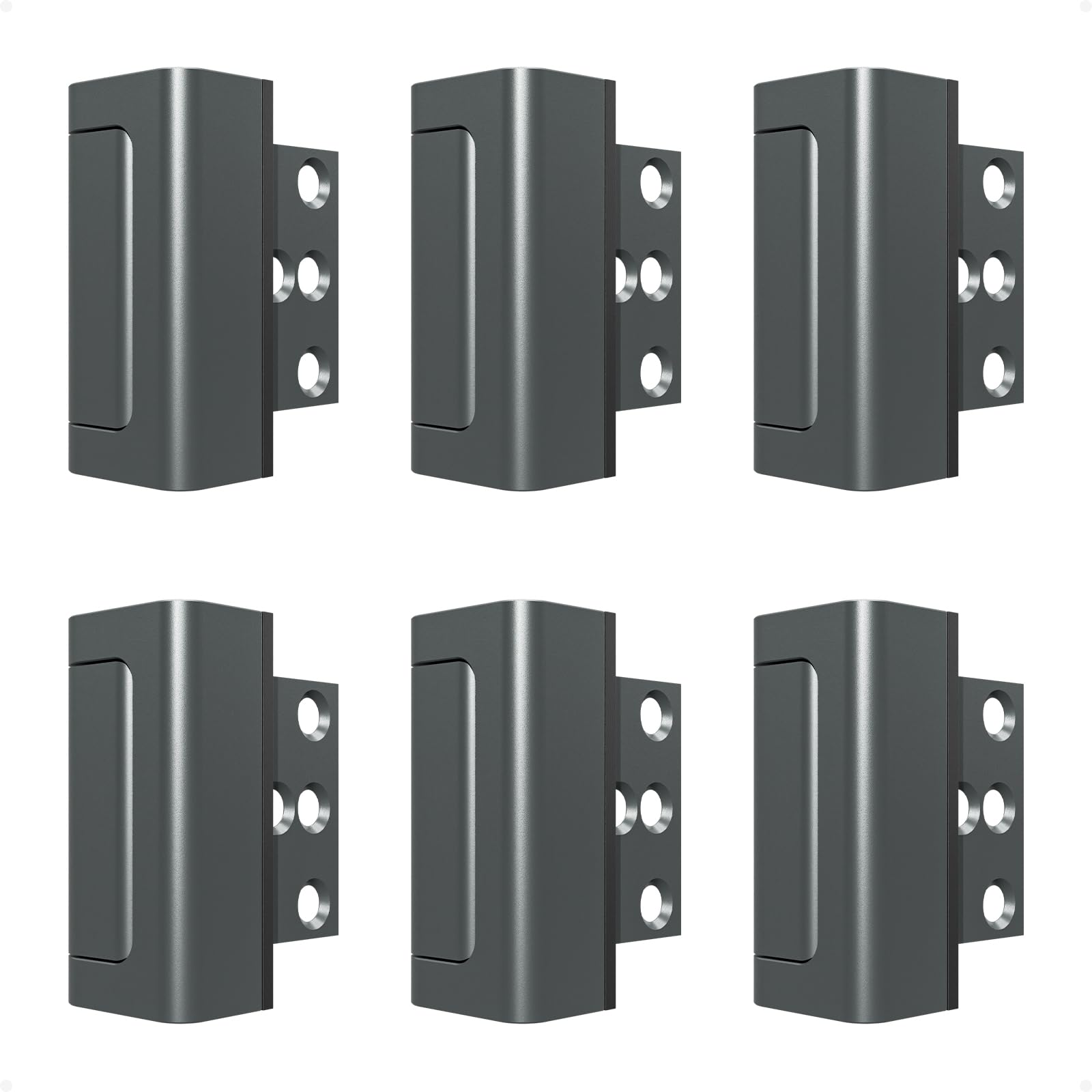 Greatalent 6Pack Home Security Door Reinforcement Lock Childproof, Door Locks for Kids Safety, Door Lock Latch Stopper for Front Door Inside Top of Door, Aluminum Construction Finish