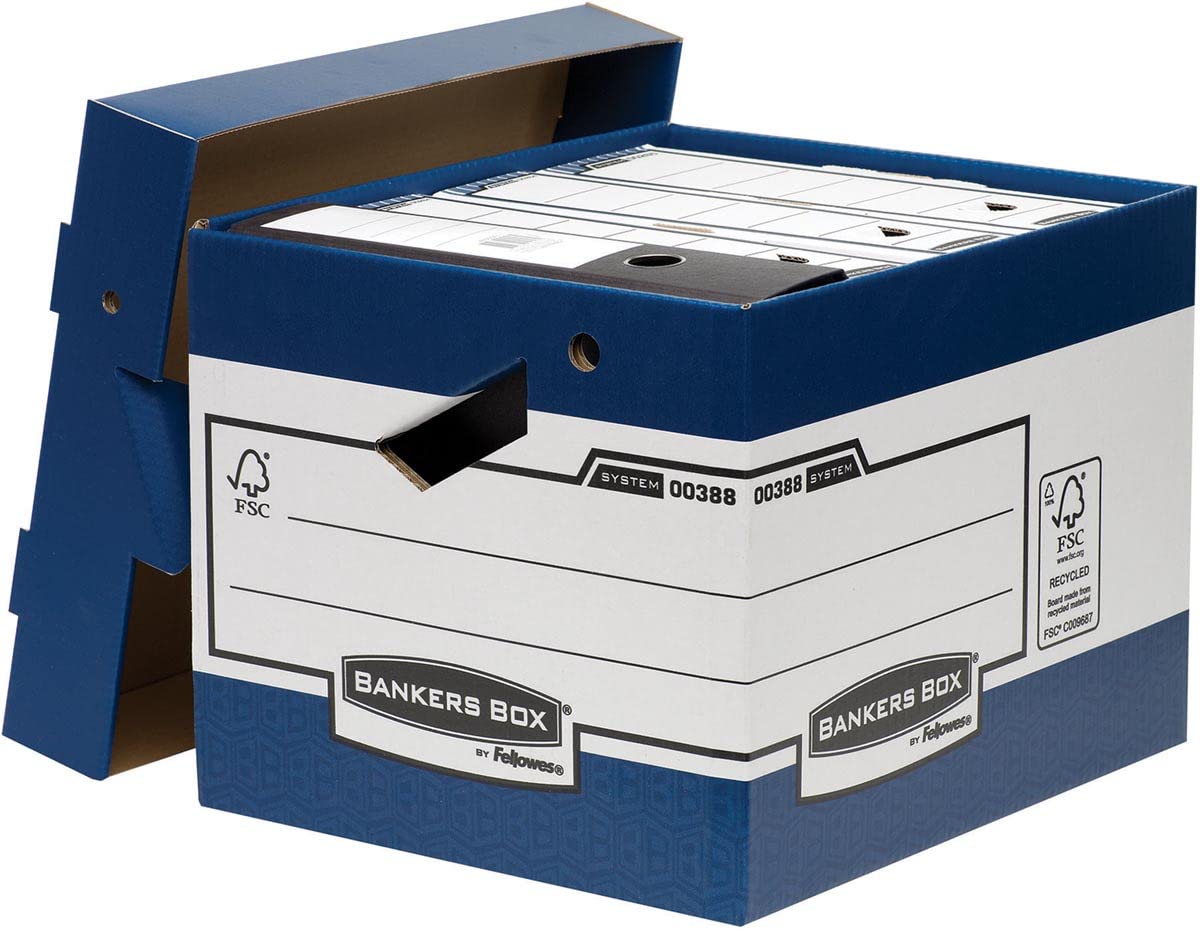 Fellowes System Boîtes archives Bleu Lot de 10