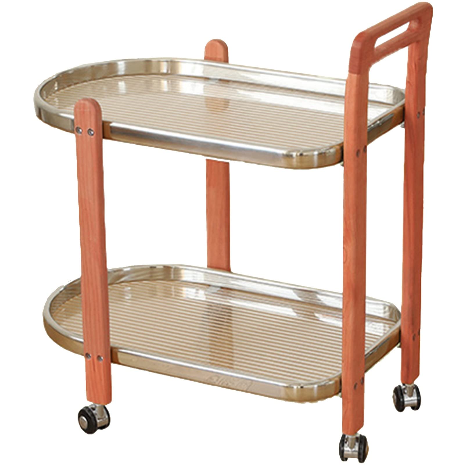 TKJfdTY Trolley 2 Shelf Tray Cart With Trolley Handle, Fo Organizer Cart Storage Cart Kitchen Cart Makeup Cart For Gap Narrow Space, A-65X59X39Cm,B 65x59x39cm