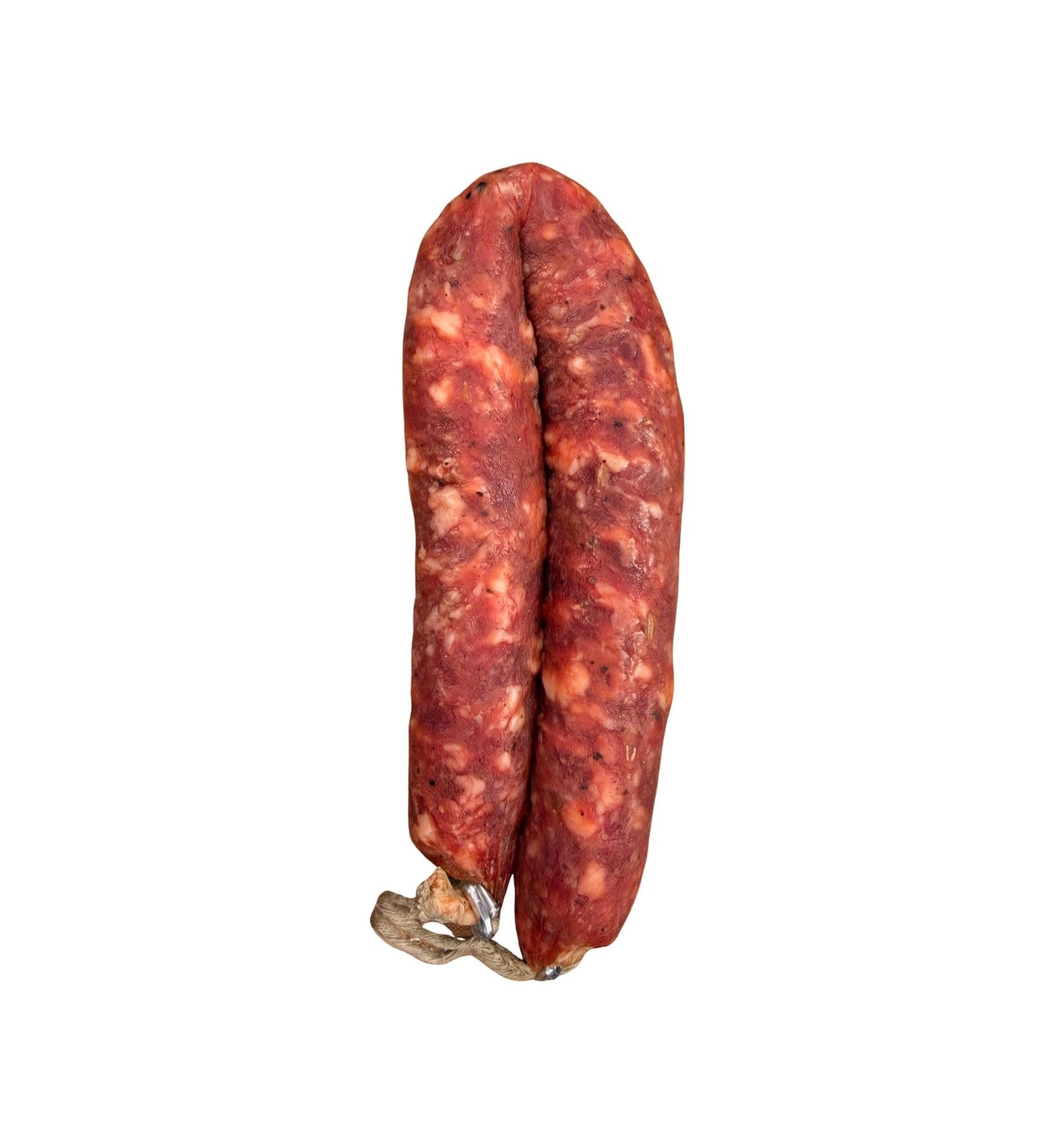 Machegusto!® Saucisse Douce 300g – Charcuterie Italienne Artisanale – Saveur Délicate et Authentique – Affinage Traditionnel – Idéale pour Apéritifs et Recettes Italiennes