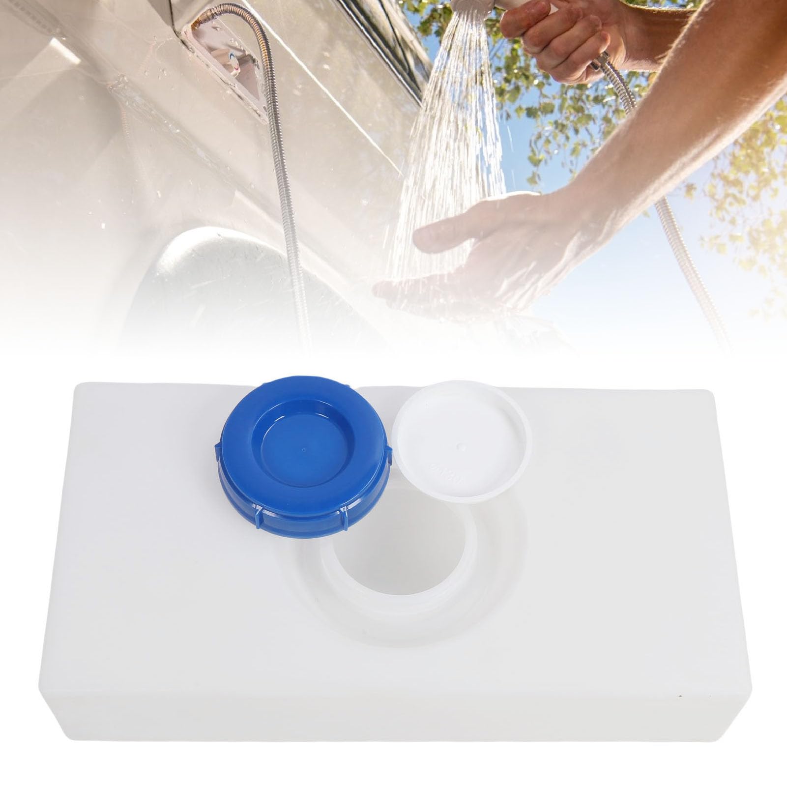 Asixxsix Tanque de Almacenamiento de Agua de 8 galones, diseño hermético sin Costuras,Tanque de Agua Potable para vehículos recreativos,contenedor de Resistente a la Intemperie