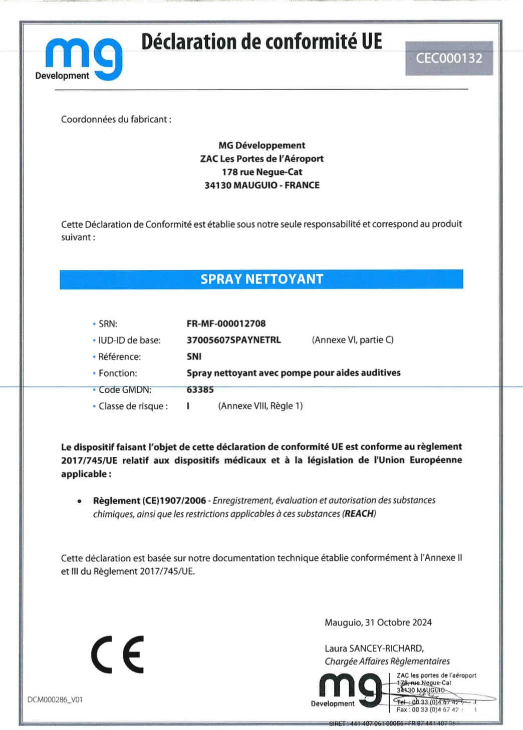 Spray nettoyant (100ml) + brosse - Sans alcool - Dissout, nettoie, élimine le cérumen et la sueur des aides auditives, écouteurs, moniteurs intra-auriculaires
