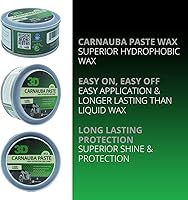 Vista 4 de 3D Cera de pasta de carnauba – Cera de coche de brillo profundo – Propiedades hidrofóbicas – Concentración pesada para un brillo más duradero