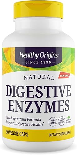 Miniatura 8 de Healthy Origins Enzimas digestivas amplio espectro sin OMG 180 tapas vegetales color blanco
