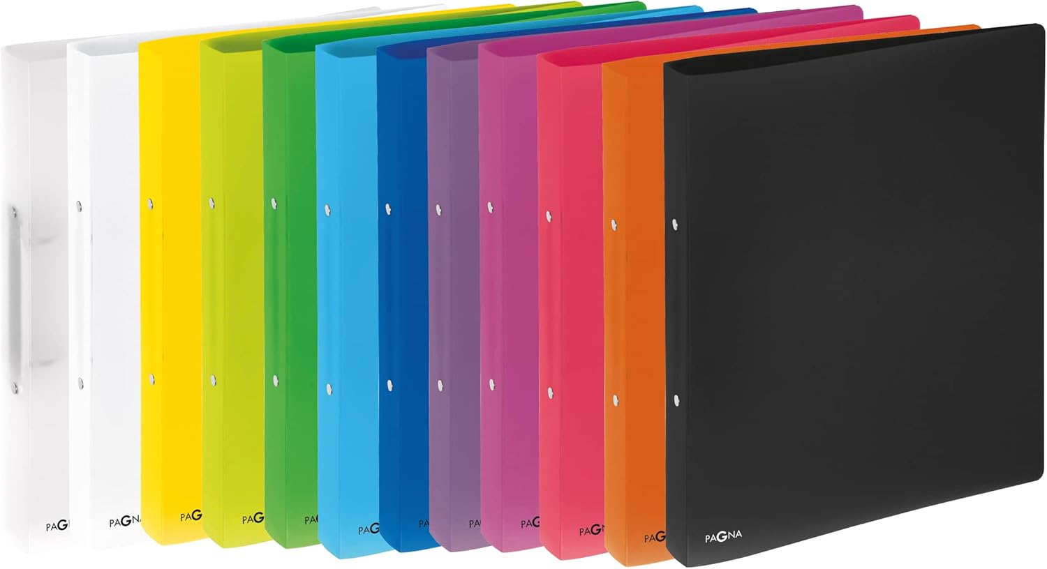 Ring Binder A4 2 Ring Polypropylene Assorted Colours – Pack of 12