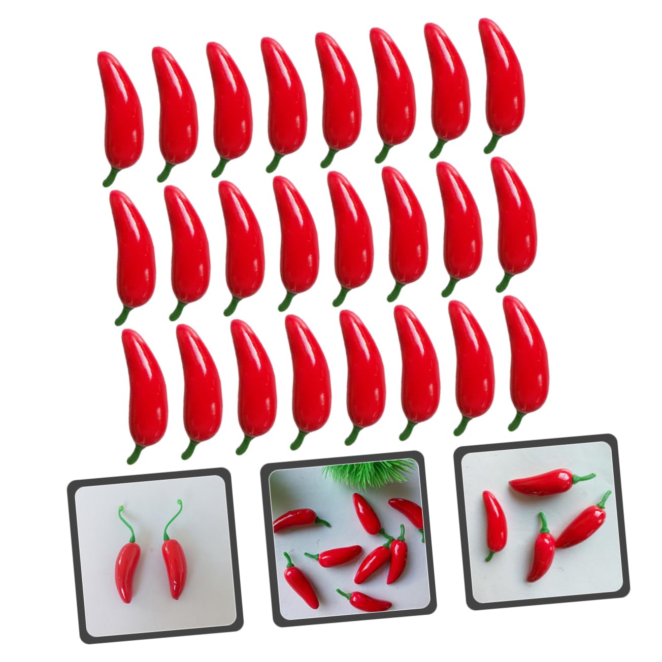 VOSAREA 500pezzi Mini Peperoncini Finti Rossa Di Decorazioni Per Casa e Feste Ornamentali Per Ambienti Rustici e Fotografie