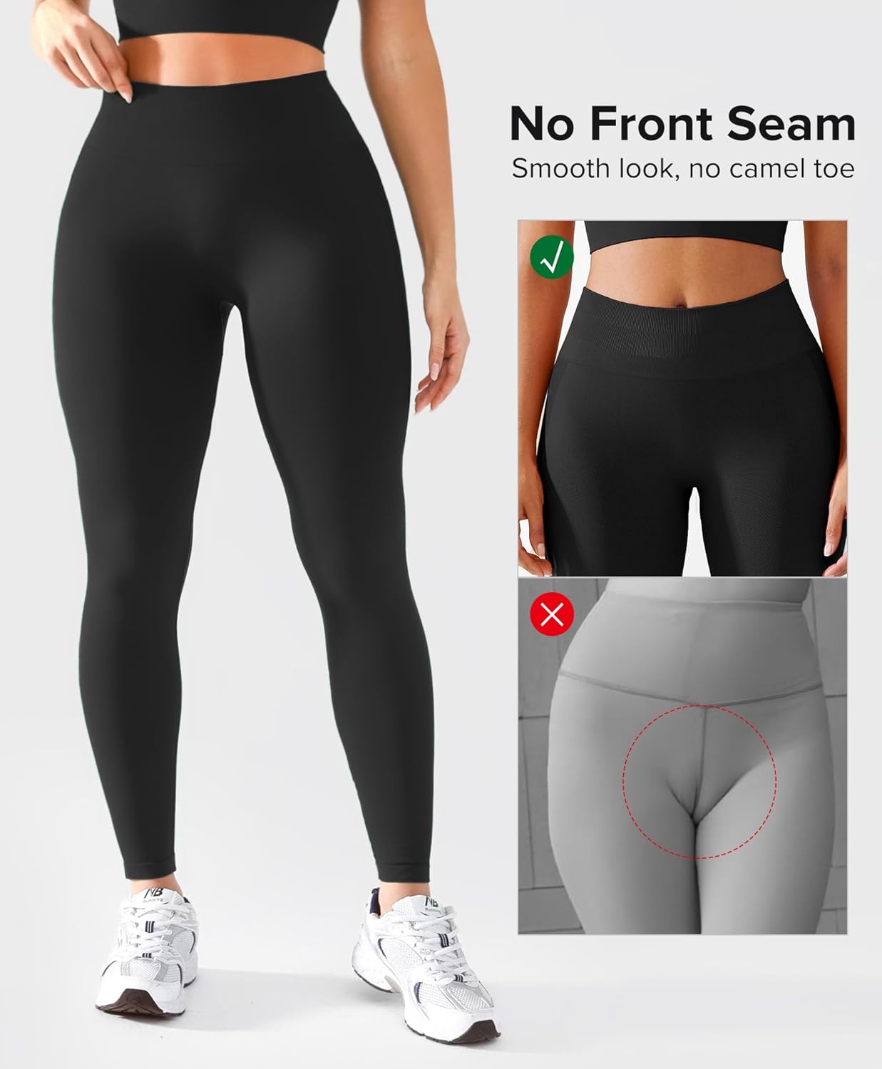 BRXL Lycra Workout Leggings for Women Butt Lifting Squat Proof Tummy Control High Waist Seamless Gym Running Leggings - Image 4