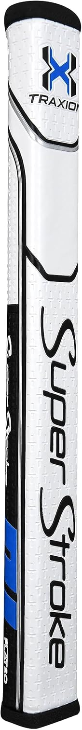 SuperStroke Traxion Flatso 1.0 Golf Putter Grip Featuring Our Distinct Pentagonal Wide, Flat Shape with Five Pronounced Edges, Red/White/Blue