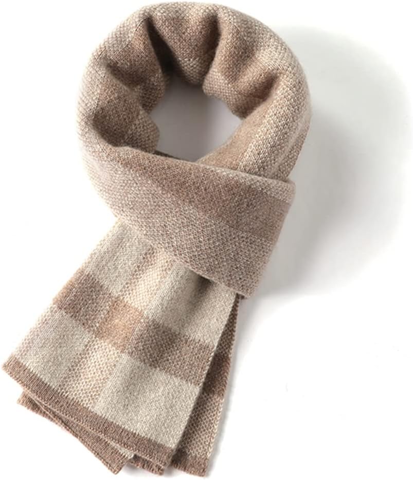 JSEIAJB Men's Scarf Plaid Casual Business Autumn and Winter Thickening and Warm Matching Single Product