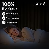 Vista 2 de CUCRAF - Cortinas opacas beige de 45 pulgadas, juego de 2 paneles con bolsillo para barra, cortinas para oscurecer dormitorios y sala de estar