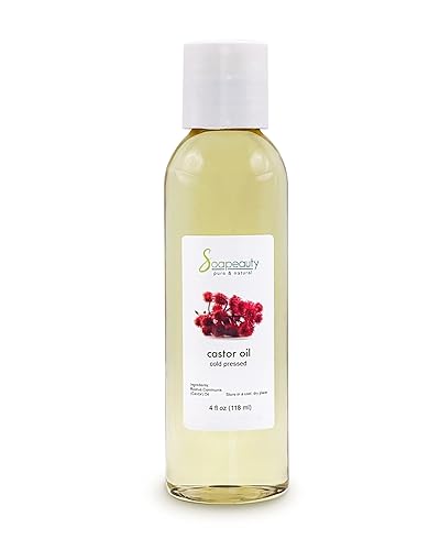 Soapeauty Aceite de ricino prensado en frío orgánico sin refinar aceite de ricino 100 natural puro que promueve una piel y cabello saludables