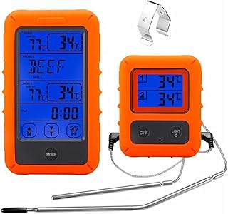 Zdalny bezprzewodowy cyfrowy termometr do mięsa Sonda piekarnika Grill Piekarnik Termometr kuchenny z zegarem 4 Sondy do grilla Piekarnik do pieczenia itp.