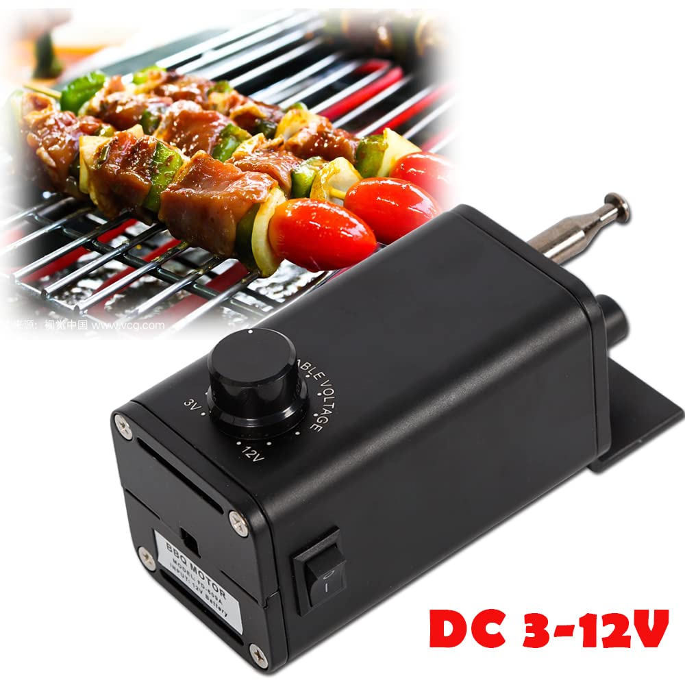 15W Rotator Grillmotor BBQ Grill Motor Rotisserie Getriebemotor Drehspieß DC 3-12V für Grillspieß Rotisserie Outdoor Picknick Grills Werkzeug