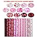 12 Packs Valentine‘s Day Faux Leather Sheets Decor with Heart Love Pattern Prints and Fabric Canvas Back for Valentine‘s Day DIY Crafts, 6.3 x 8.3 Inch