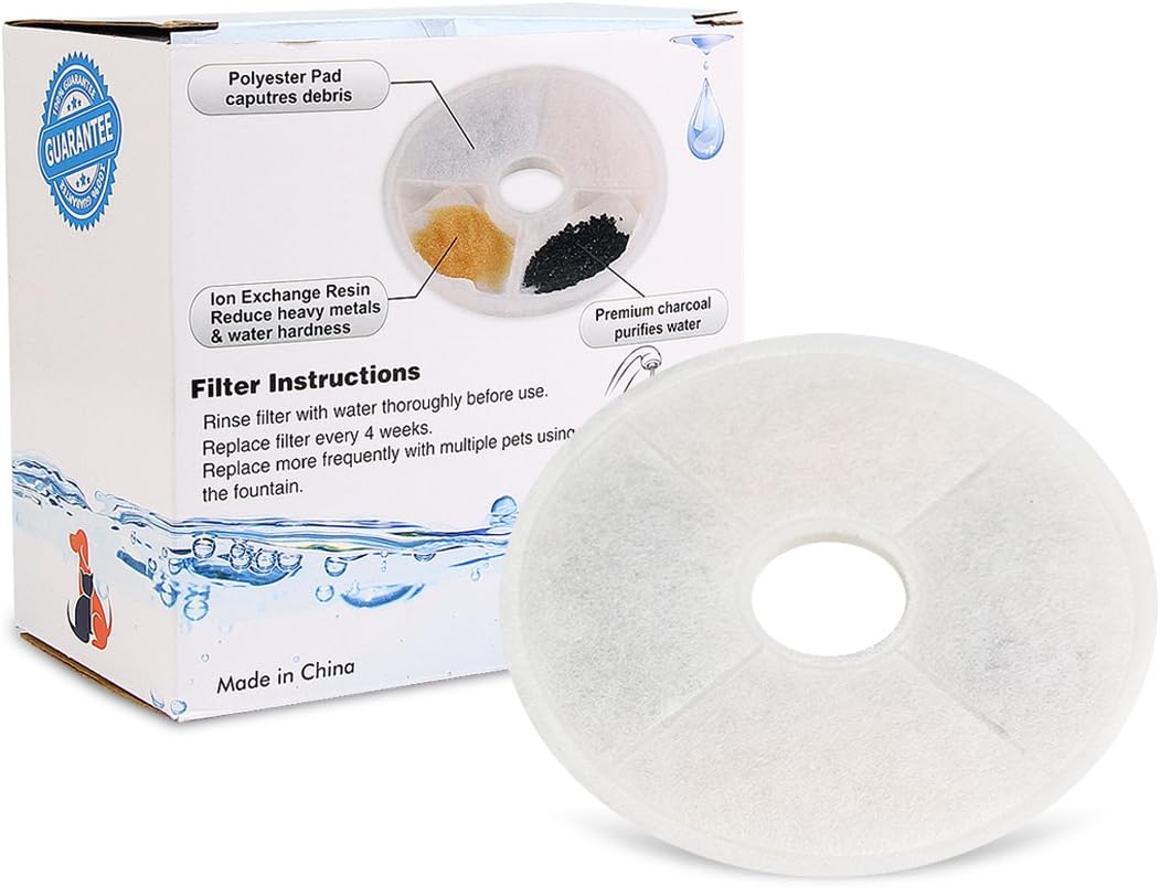 Filters Compatible for Catit Fountains,Catit Design Senses Fountains and Catit Fresh & Clear Stainless Steel Top Drinking Fountain