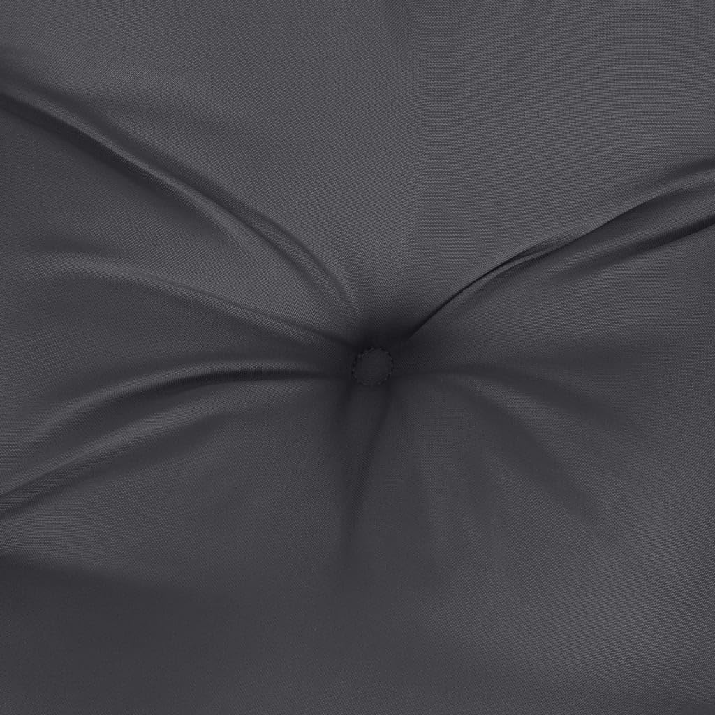 Cuscini Sedia Schiena Bassa 4 pz Antracite Mélange 100x50x7 cm con Imbottitura Morbida, Design Antiscivolo, Fascia Elastico e Laccetti, per Giardino, Ufficio, Interno
