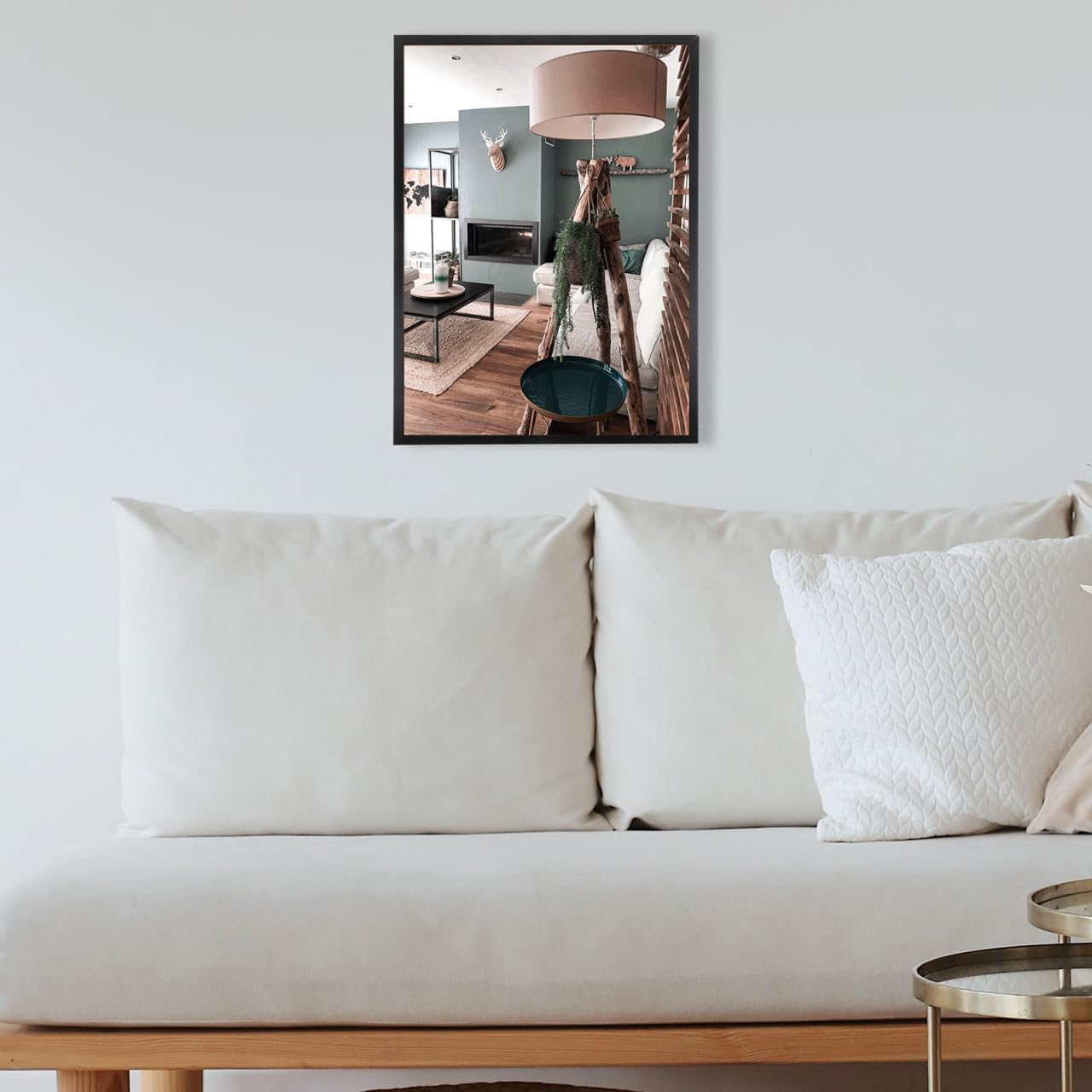 Unomor Aluminum Alloy Photo Frame Slim Edge Black Frame for Wall Mounting Easy Installation for Posters and Photos Versatile Home Decor