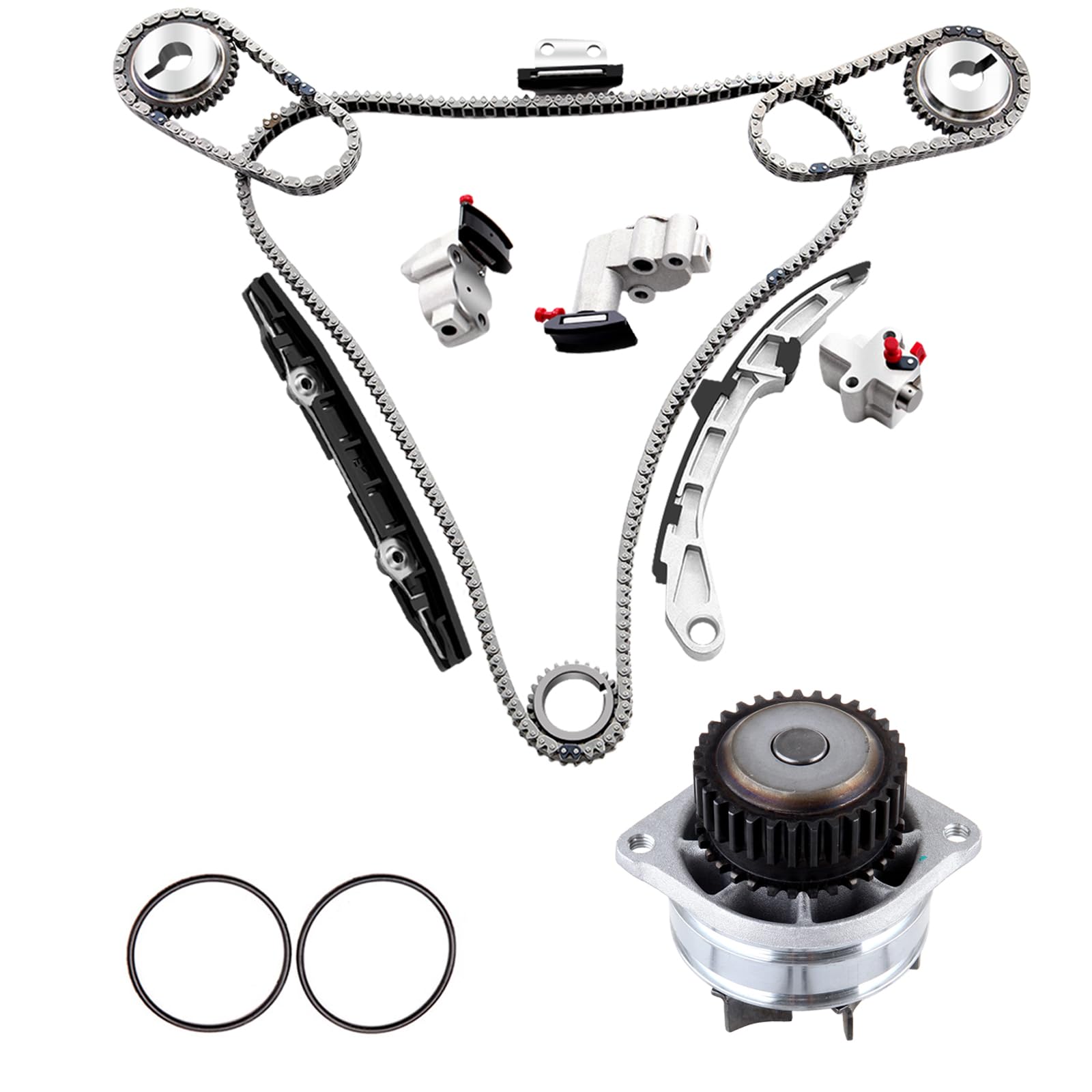 cciyu Timing Chain Kit & Water Pump Sets for 2002-2007 for Nissan 350Z Altima Maxima Murano 2003-2005 for INFINITI FX35 G35 3.5L 3498CC V6 GAS DOHC OE
