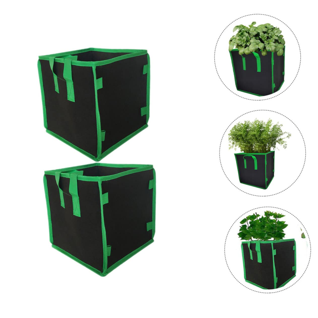 BESTonZON 2 Set Sacchetti Per Coltivazione Per Giardinaggio E Contenitori Nutrienti Per Materiale Traspirante Per Sane E Ottimale 2 Pezzi*2