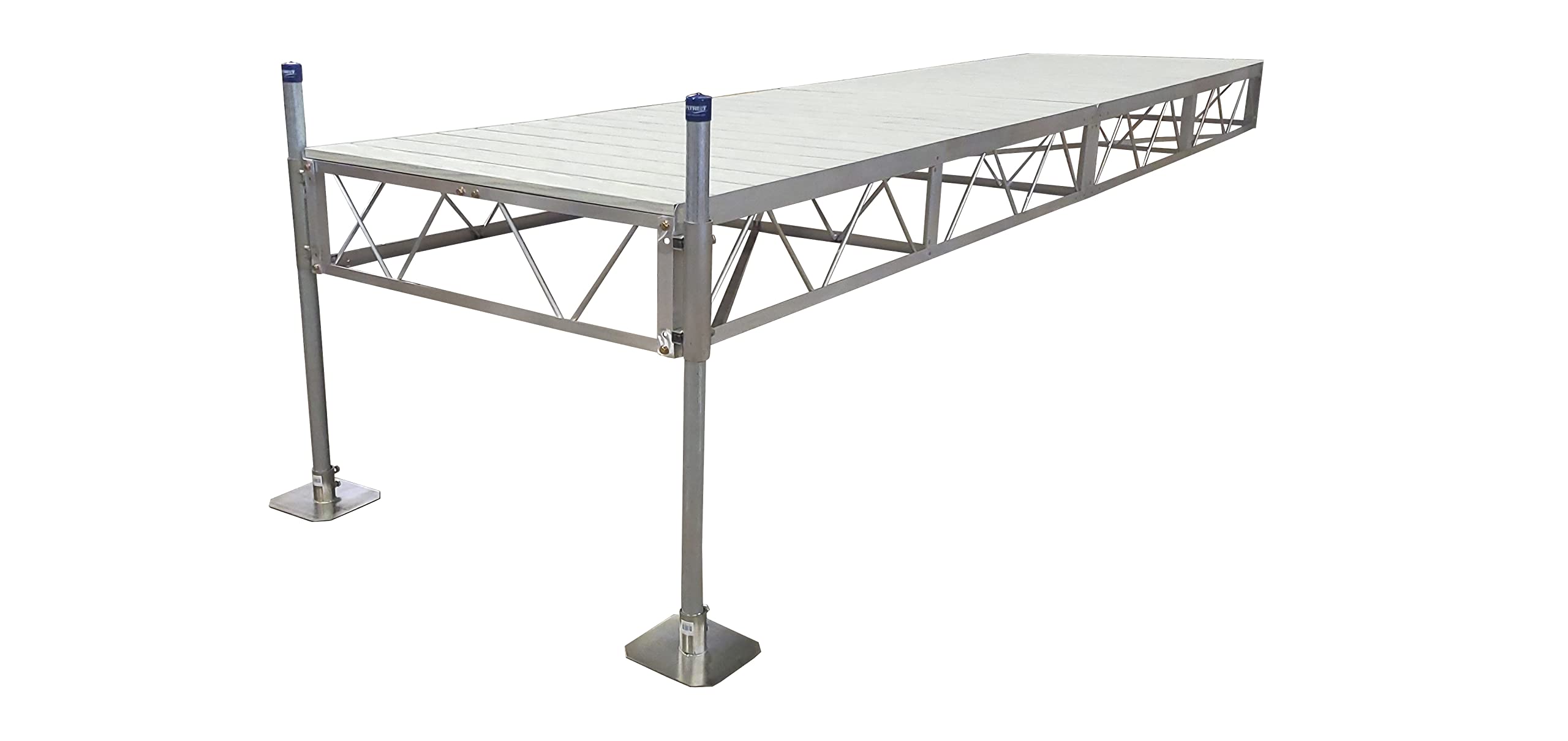 Patriot Docks 16ft Ft Straight Truss Docks (Gray Aluminum)(10503)