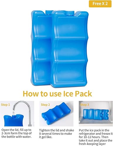 Miniatura 4 de Bolsa de extractor de leche con bolsa de hielo, bolsa de refrigeración multifunción para leche materna y bolsa de almuerzo apta como biberones de